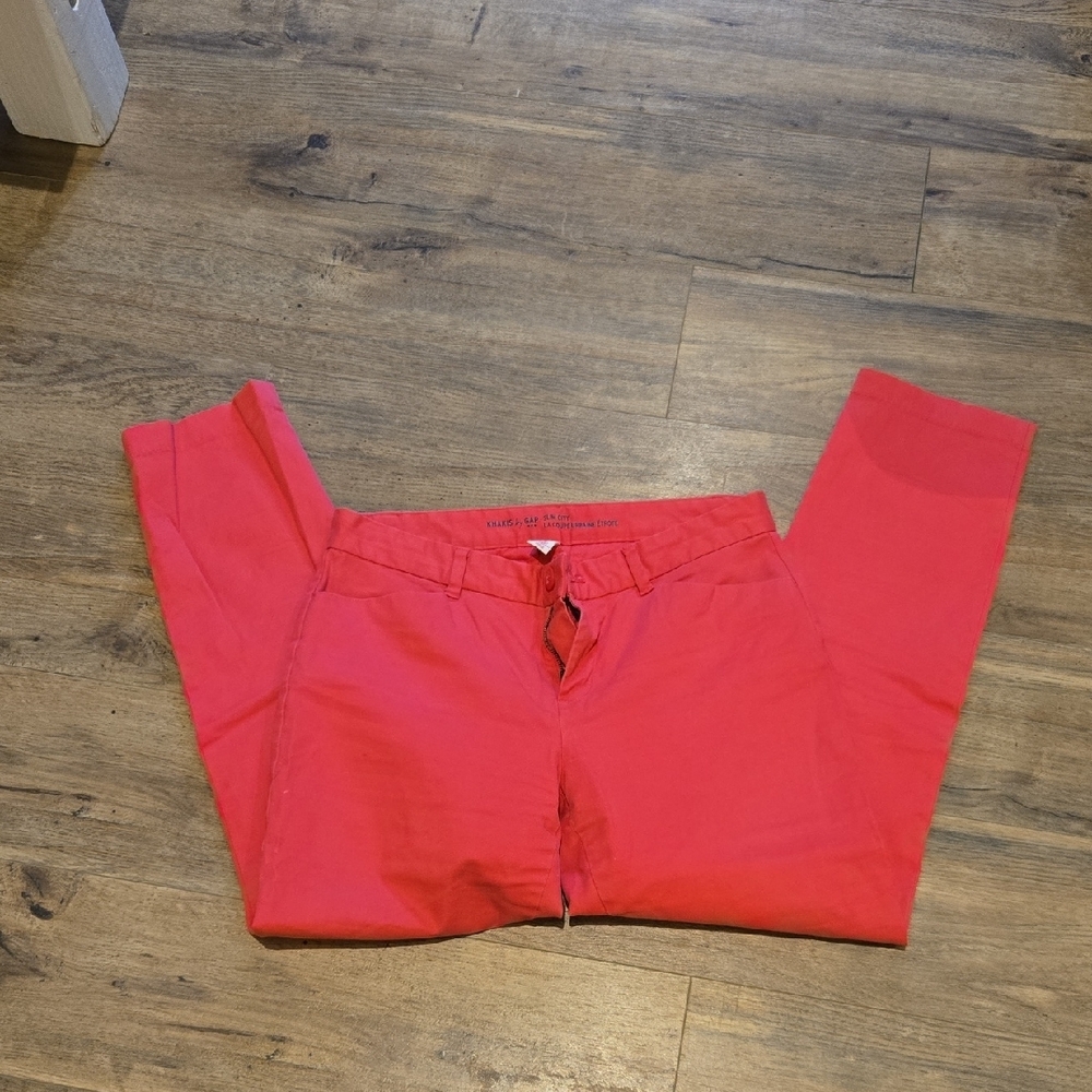 Pink Khaki Slim Pants